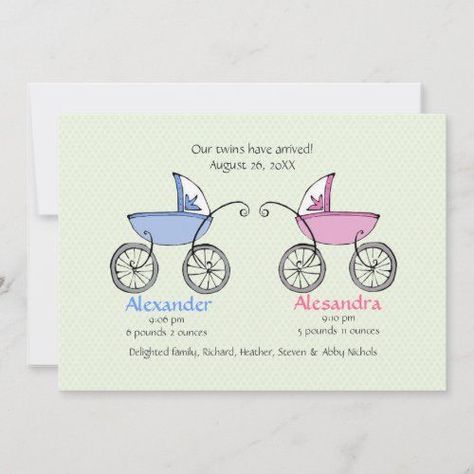 Twin Birth Announcements, Twin Girl, Boho Bridal Shower Invitations, Baby Room Organization, Eid Crafts, Boy M, Boho Bridal Shower, Baby Birth Announcement, Watercolor Leaves