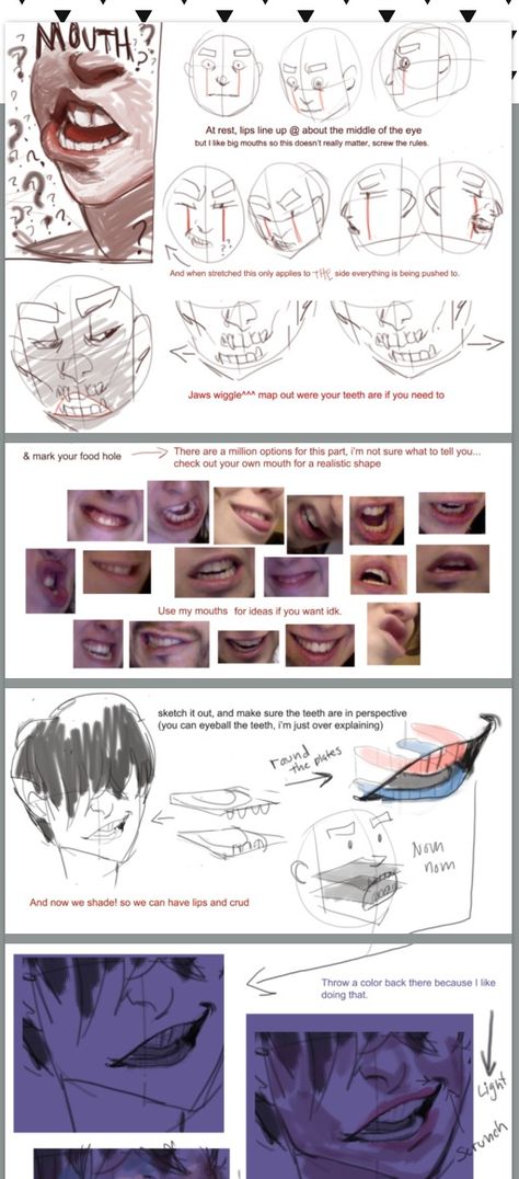 click to see whole thing. Lip Tutorial, 얼굴 드로잉, Anatomy Tutorial, Lips Drawing, Have Inspiration, Arte Sketchbook, Poses References, Anatomy Art, Drawing Tutorials