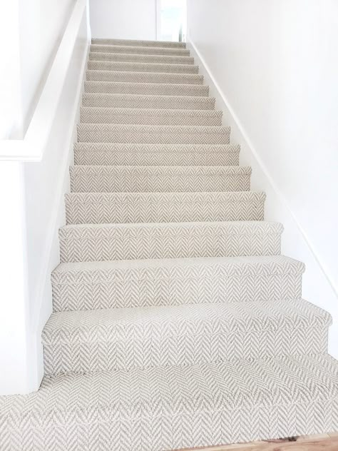 Carpeted Stairs: Ideas and Inspiration | Hunker Stairway Carpet, Stairs Carpet, Carpet Staircase, Stanton Carpet, Basement Carpet, Neutral Carpet, Stairs Landing, Hallway Stairs, Stair Carpet