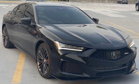 Acura Tlx Black, 2023 Acura Tlx Type S, Acura 2023, Acura Tlx A Spec, Black Acura, Acura Tlx Type S, Acura Sports Car, Luxury Life Aesthetic, Driving Aesthetic