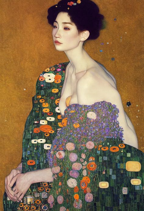 Midjourney prompt: 👰‍♀️ by gustav klimt, ross tran, - PromptHero Gustav Klimt Paintings, Klimt Women, Ross Tran, Klimt Paintings, Gustav Klimt, Create Image, Eden, Contemporary Art, Art Inspiration