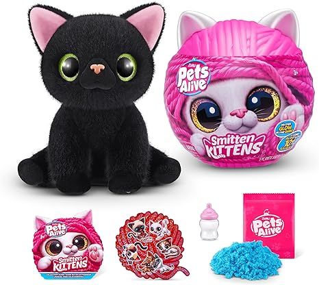 Amazon.com: Pets Alive Smitten Kittens Surprise (Bombay Cat Lucky) by ZURU Nurture Play Soft Toy Unboxing Adopt Interactive 10 Sounds : Toys & Games Elsa Halloween Costume, Kitten Surprise, Smitten Kitten, Bombay Cat, Little Sister Gifts, Lilo Y Stitch, Cinderella Disney, Kitten Toys, Disney Fairies