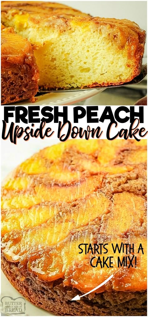 Peach Baking, Peaches Cake, Peach Cake Recipe, Dessert Styling, Peach Cake Recipes, Peach Upside Down Cake, Peach Dessert Recipes, Dessert Oreo, Perfect Pantry