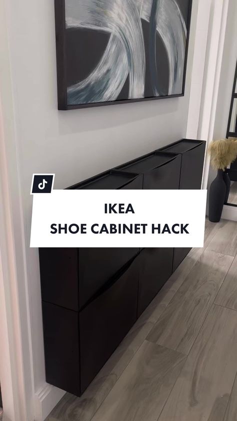 Ikea Hack Shoes Storage, Black Shoe Storage Cabinet, Ikea Shoes Rack, Black Trones Ikea, Ikea Shoe Rack Closet, Shoe Rack Hack Ikea, Ikea Trones Under Tv, Ikea Hacks Shoes Storage, Black Ikea Shoe Cabinet