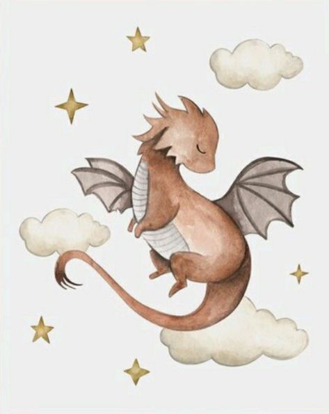 Cute Dragon Watercolor, Christmas Dragon Drawing, Cute Dragon Painting, Baby Dragon Drawing, Cute Dragon Art, Watercolor Dragons, Baby Dragons Drawing, Dragon Watercolor, Baby Dragon Art