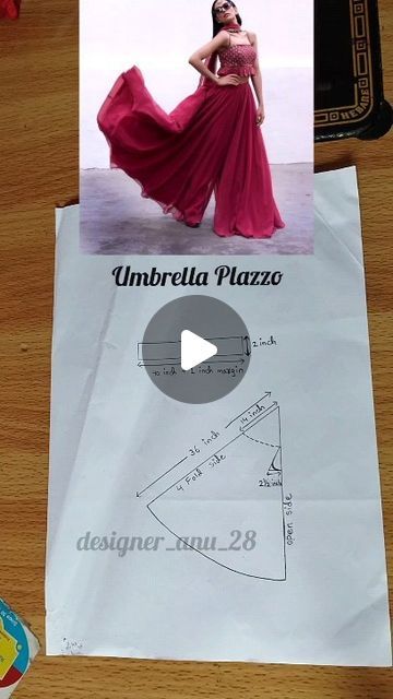 Umbrella Plazo With Kurti, Plazzo Designs Style, Umbrella Dress Design Ideas, Umbrella Plazo Designs, Plazzo Designs Latest, Circular Plazzo, Circular Plazo, Umbrella Plazo, Mermaid Skirt Pattern