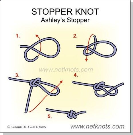 Stopper Knot - also known as the Oystermans stopper, is a knot developed by Clifford Ashley around 1910. Knot For Jewelry Making, Tie Jewelry Knots, How To Tie A Jewelry Knot, Knots Tutorial Jewelry, Tying Jewelry Knots, How To Tie Stretch Magic Cord, Beading Knots Tutorial, How To Tie Different Knots, How To Tie Jewelry Knots