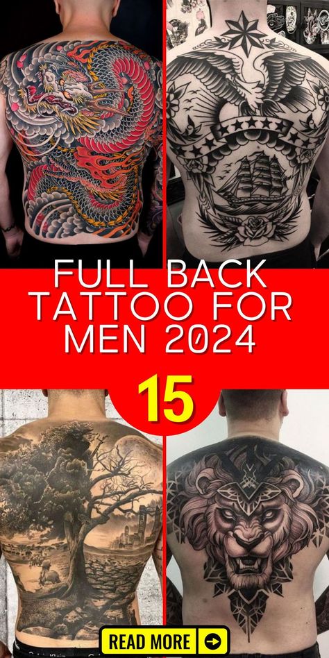 Embrace the fusion of tradition and innovation with Full Back Tattoo for Men 2024, featuring design ideas inspired by Japanese excellence. Immerse yourself in the symbolism of Japanese koi and dragon motifs, exploring traditional and awesome inspirations. Elevate your body art with a full back tattoo that captivates and mesmerizes. Large Back Tattoos Men, Full Back Tattoo For Men Design, Men Full Back Tattoo, Full Back Piece Tattoo Men, Full Back Tattoo For Men Ideas, Full Back Tattoos For Guys, Back Tattoos For Guys Full, Mens Back Tattoo Ideas Unique, Full Back Tattoo For Men