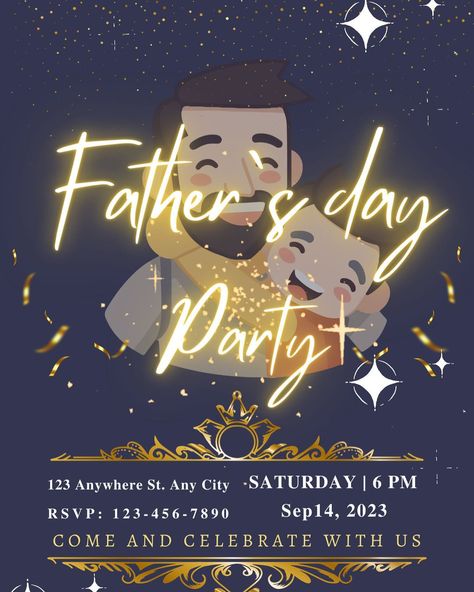 Father’s Day is coming soon. Get your template DIY and share the party invite with friends and families. Link in our bio https://wethrivedesigns.etsy.com/listing/1549197833 Party Invite, Party Invitations, Coming Soon, With Friends, On Instagram, Quick Saves, Instagram