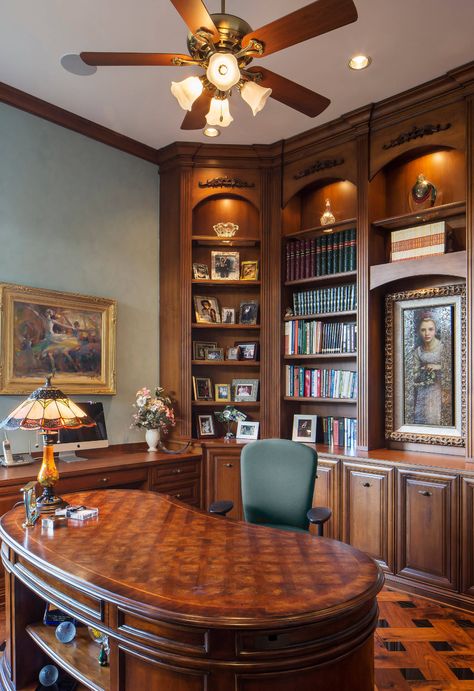 Architect Tor / Estancia Elegance Lot #261 - Traditional - Home Office - Phoenix - by User | Houzz Room Aesthetic White, Traditional Home Offices, Office Craft Room Combo, Traditional Design Living Room, Traditional Home Office, Victorian Style Homes, Small Space Office, Small Home Offices, Desk In Living Room