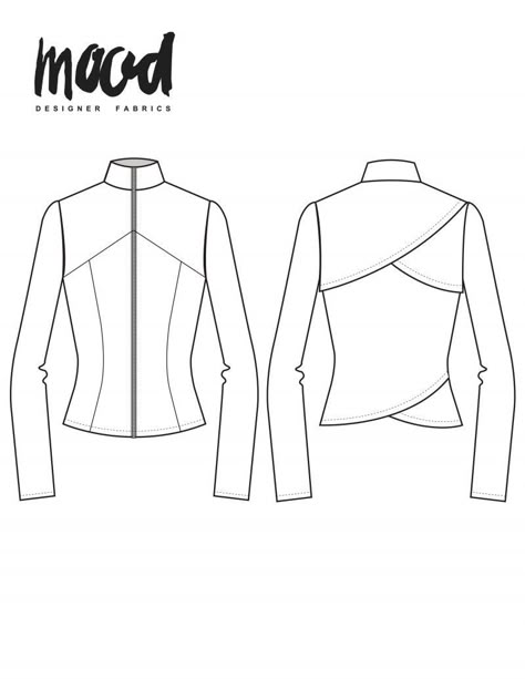 The Hawthorn Jacket - Free Sewing Pattern - Mood Sewciety Mood Free Sewing Patterns, Leather Jacket Sewing Pattern, Free Jacket Pattern Sewing, Jacket Sewing Patterns For Women, Denim Jacket Pattern, Mood Patterns, Sewing Template, Mood Sewciety, Mood Design