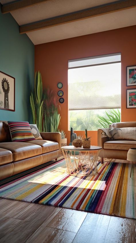 6 Tips to Nail the Modern Mexican Interior Design Look! Color Palette Mexican Style, Mexican Wall Colors Interior Design, Modern Mexican Apartment, Modern Mexican Apartment Decor, Mexican Modernism Living Room, Mexican Modernism Interior, Mexican Style Living Room, Mexican Living Room, Modern Mexican Home Decor