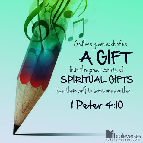 God has given each of us a gift from His great variety of spiritual gifts. Use them well to serve one another. 1 Peter 4:10 Serve One Another, 1 Peter 4 10, Woord Van God, 1 Peter, Gift Quotes, Spiritual Gifts, Bible Art, Scripture Verses, Bible Scriptures