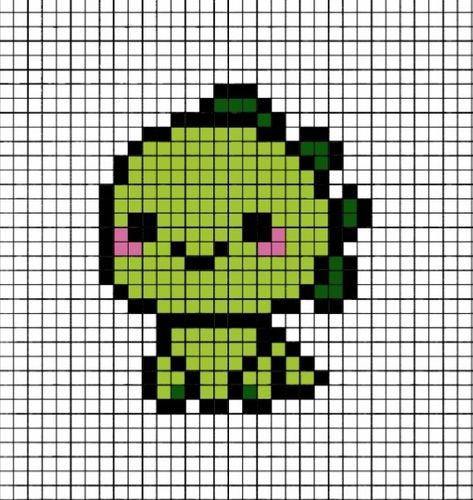 Cute Perler Bead Ideas Kawaii, Pixel Dino, Pixel Art Animals, Pixel Kawaii, Old Video Games, Pixel Art Kawaii, Pixel Art Pokemon, Easy Pixel Art, Pixel Art Templates