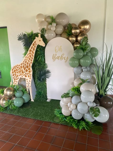 Jungle Theme Decorations Backdrops, Wild Theme Birthday Party Decoration, Trending Party Decor, Safari Birthday Party Backdrop, Jungle Theme Backdrop, Safari Baby Shower Backdrop, Decoracion Baby Shower Safari, Safari Birthday Backdrop, Safari Backdrop