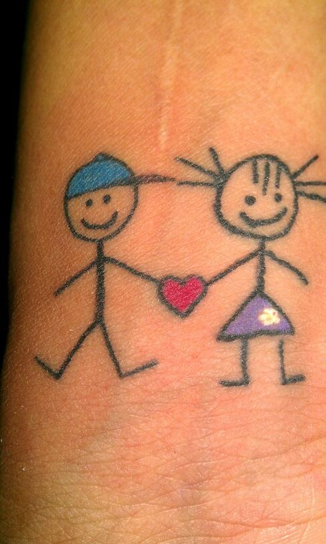 Lovey dovey stick people Stick People Tattoo, Stick Man Tattoo, Stick Figure Band, Stickman Tattoo, Boy Mom Tattoo, Siblings Tattoos, Stick Figure Tattoo, Band Tattoo Ideas, Man Tattoo Ideas