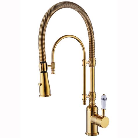 Gold Kitchen Faucet, Living Single, Single Handle Kitchen Faucet, Gold Kitchen, Single Hole Faucet, Faucet Handles, Kitchen Sink Faucets, Installation Manual, Kitchen Taps