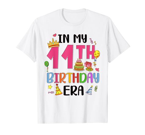 PRICES MAY VARY. Are you Looking At An Official 11 Teenager - tee? This Funny outfit is designed for girls who are 11 years old and are therefore officially teenagers. Perfect for the 11th birthday of your teen daughter, granddaughter, niece, sister or girlfriend Featuring the 11th birthday of official teens. Beautiful coloured dip dye birthday design for the birthday party. Cute apparel for a 11 year old girl who is turning thirteen & becoming an official teen. Cute birthday outfit & clothing. Birthday Girl T Shirt, Teenager Birthday, Cute Birthday Outfits, Teen Daughters, 11th Birthday, Funny Outfits, Girls T Shirt, Birthday Design, Dip Dye