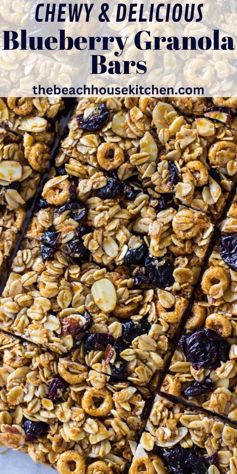 Dried Blueberry Recipes, Blueberry Granola Bars, Low Carb Granola Bars, Blueberry Bites, Blueberry Granola, Homemade Granola Bars Healthy, Granola Bars Recipe, Granola Bar Recipe, Food Rotation