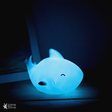 Let the little shark be the light that leads you at night~🦈 ✨ 💡 “Creating SomeShine Around Your Life” #SomeShine #mysomeshinefriend #nightlight #kidslight #smalllight #LED #childlight #cutelight #cute #lovely #adorable #decorative #lightup #shark Shark Night Light, Shark Room Decor Aesthetic, Shark Lamp, Shark Merch, Shark Things, Interior Design Bedroom Teenage, Shark Room, Shark Stuff, Ocean Room Decor