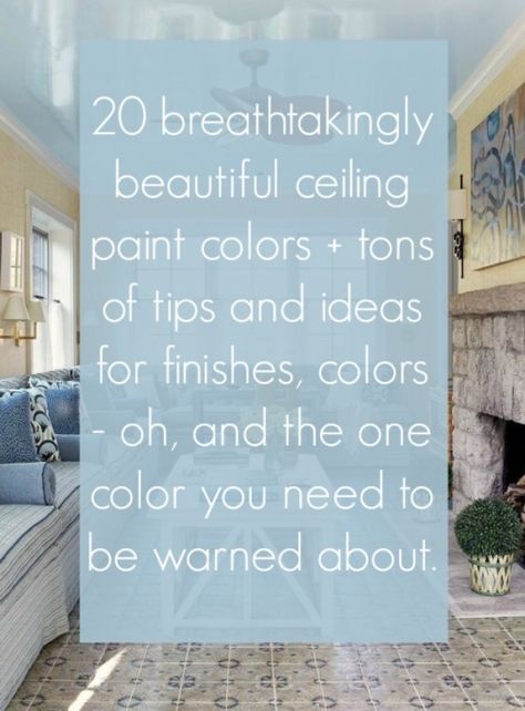 Blue Ceiling Paint, Ceiling Colors, Ceiling Paint Colors, Blue Ceiling, Ceiling Paint, Best Interior Paint, Benjamin Moore Paint Colors, Blue Ceilings, Interior Design News