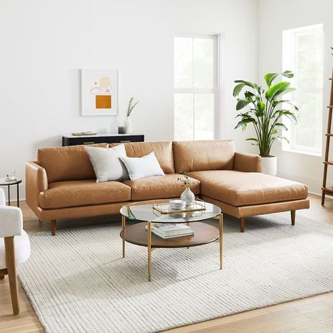 Of All West Elm's Comfy Sofas, These Are the 7 Customers Love and Buy Most Genuine Leather Sectional, Reclining Sectional With Chaise, 1950s Furniture, Sofa Corner, Oversized Furniture, Storage Chaise, Leather Sectional, Reclining Sectional, West Elm