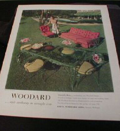 SISTERS ANTIQUES  catalog of vintage patio  Woodard 1948 Vintage Patio Furniture, Vintage Outdoor Furniture, Blithe Spirit, Iron Patio Furniture, Vintage Patio, Wrought Iron Patio Furniture, Wrought Iron Furniture, Furniture Ads, Lawn Furniture