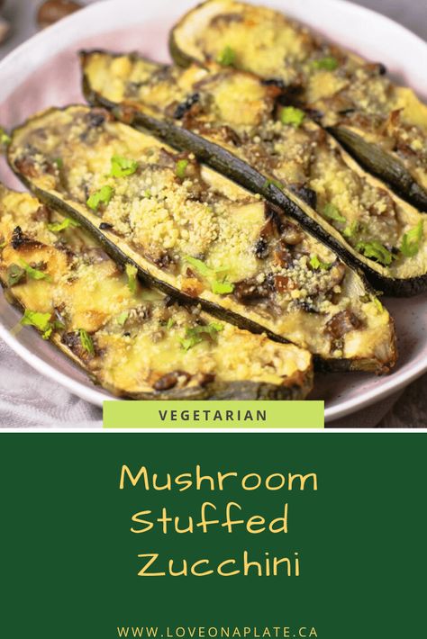 Mushroom Stuffed Zucchini Boats, Stuffed Zucchini Recipes Vegetarian, Zucchini Mushroom Recipes, Zucchini And Mushroom Recipes, Stuffed Zucchini Boats Vegetarian, Healthy Stuffed Zucchini, Vegetarian Stuffed Zucchini, Vegetarian Zucchini Boats, Mushroom Zucchini Recipe