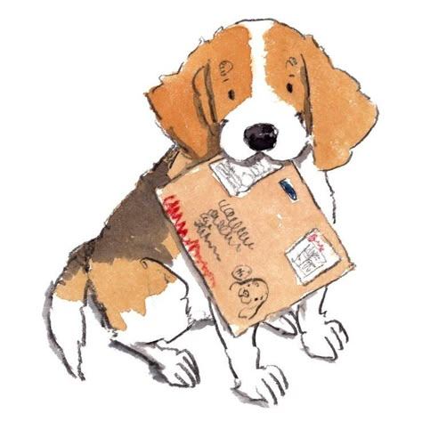 Beagle Art, Puppy Art, 강아지 그림, Dog Projects, Cute Couple Art, Dog Illustration, Dog Drawing, Dog Paintings, Cute Animal Drawings