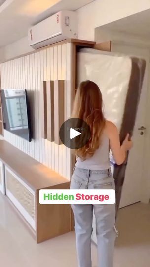 Wardrobe Tv, Tv Panel, Camper Remodel, Remodel Inspiration, Hidden Door, Diy Home Furniture, Remodeled Campers, Free Space, Wood Work