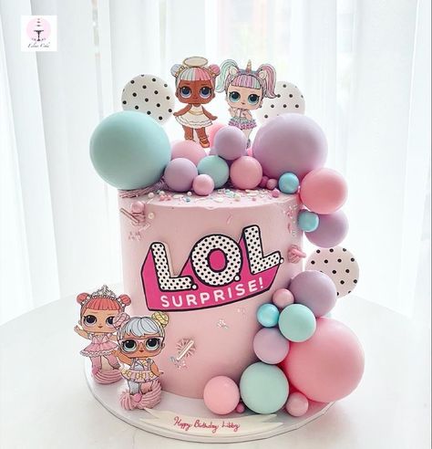 Lol Surprise Dolls Cake Ideas, Lol Suprise Cakes Ideas, Lol Birthday Cake Ideas, Lol Doll Birthday Cake, Lol Cupcakes, Lol Surprise Birthday Cake, Lol Surprise Dolls Party Ideas, Lol Surprise Birthday, Surprise Birthday Cake