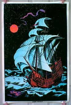 Blacklight Posters, Ship Poster, Black Light Posters, Fantasy Posters, Head Shop, Pirate Ship, Fashion Poster, All Poster, Poster Size