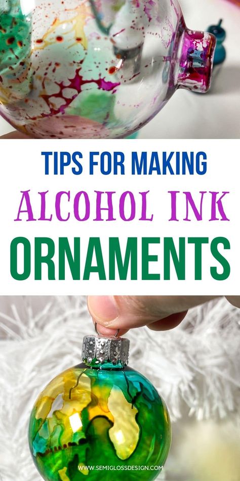 How To Package Ornaments To Sell, Alcohol Ink Crafts Diy, Paint Filled Ornaments, Alcohol Ink Glass Ornaments, Diy Alcohol Ink Ornaments, How To Paint Inside Of Plastic Ornaments, Alcohol Ink Ornaments Diy, Painting With Alcohol Ink, How To Make Alcohol Ink