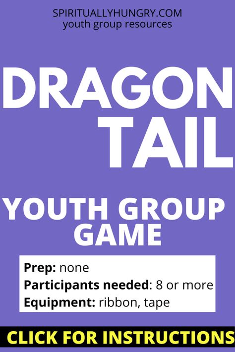 Dragon Tail Game Instructions - Spiritually Hungry Lock In Games, Youth Retreat Ideas, Big Group Games, Games For Youth Group, Beach Olympics, Wednesday Fall, Games For Youth, Teen Games, Middle School Games