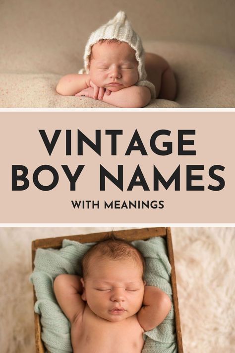 These cool vintage boy names with meanings make for a unique option if you're looking for old fashioned boy names or old strong boy names! And with over 200 boy names, this old boy names list is sure to inspire you! Old Male Names, Boy Name Ideas Unique List, Vintage Names Boy, Boys Name Ideas, Old Names For Boys, Old Boy Names Vintage, Vintage Baby Names Boy, Old Fashioned Male Names, Boy B Names