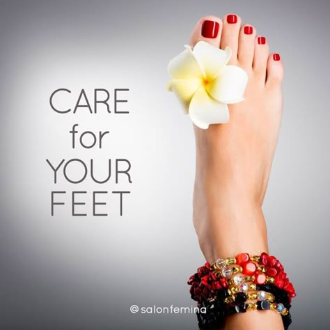 Pedicures are not just about making your feet look pretty. It is essential to keep nails trimmed calluses controlled and skin moisturized. An additional foot massage will also help relieve tension & simulate circulation. Contact us at 981 3333 if you have any queries about Pedicures! #SalonFemina #DefiningBeautyWithStyle #Pedicure #Care4Feet Nail Sayings, Pedicure Quotes, Nail Technician Quotes, Spa Promo, Nail Tech Quotes, Nail Memes, Salon Promotions, Salon Quotes, Spa Pedicure