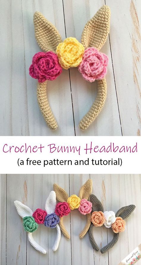 Crochet Headband Free, Bunny Headband, Bunny Amigurumi, Crochet Bunny Pattern, Easter Crochet Patterns, Crochet Headband Pattern, Bonnet Crochet, Pola Amigurumi, Crochet Hair Accessories