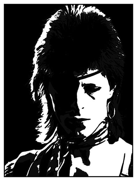 David Bowie Stencil, Ink Silhouette, Pen And Ink Art, Musician Portraits, David Bowie Pop, Bowie Ziggy Stardust, David Bowie Art, David Bowie Ziggy Stardust, David Bowie Ziggy