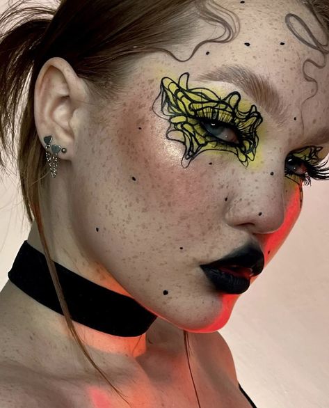 Black Makeup Looks, Funky Makeup, Graphic Makeup, Unique Makeup, Dope Makeup, Eye Makeup Designs, Edgy Makeup, Black Makeup, Creative Eye Makeup