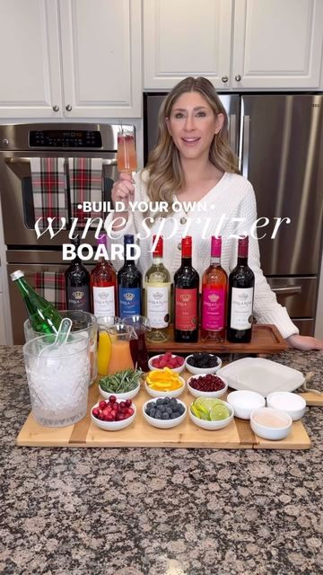 Stella Rosa® Wines on Instagram: "WINE SPRITZER BOARD WITH @STELLAROSA // the perfect build-your-own bubbly bar for hosting this holiday season! Made with delicious Stella Rosa semi-sweet, semi-sparkling wines. ITEMS USED: Stella Rosa Black Stella Rosa Red Stella Rosa Moscato d’Asti Stella Rosa Rosso Stella Rosa Berry Stella Rosa Blueberry Stella Rosa Cranberry Simple Syrup Sugars for rim - sugar, 50/50 salt sugar mixture, cinnamon sugar mixture Juices - orange, cranberry, grapefruit Sparkling Water Garnishes: blueberries, blackberries, oranges, cranberries, lime wheels, raspberries, pomegranate seeds, mint leaves, rosemary Pebble ice #stellabrate #cocktails #foodboard #dinnerparty #holidayparty #ad" Stella Rosa Wine Recipes Cocktails, Stella Rosa Cocktails, Stella Rosa Wine Recipes, Stella Rosa Black, Pebble Ice, Cranberry Simple Syrup, Stella Rosa Wine, Wine Party Theme, Autumn Core