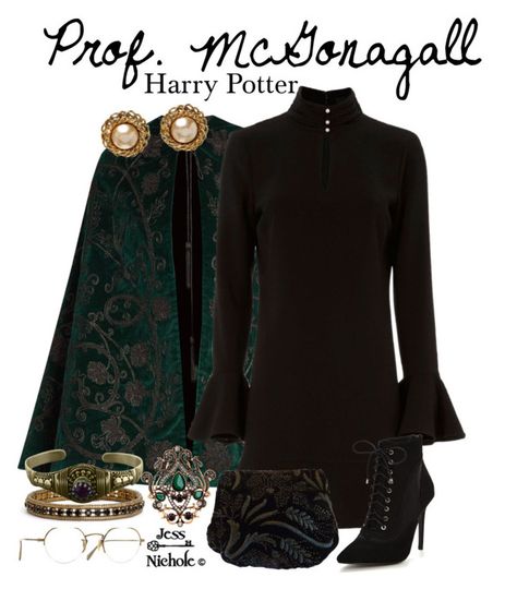 "Professor McGonagall" by jess-nichole on Polyvore featuring Oliver Peoples, Loren Hope, Talitha, Exclusive for Intermix and Chanel Hogwarts Professor Outfit, Professor Mcgonagall Costume, Minerva Mcgonagall, Professor Mcgonagall, Harry Potter Minerva Mcgonagall, Harry Potter And Minerva Mcgonagall, Professor Minerva Mcgonagall, Minevera Mcgonagall, Bookworm Style