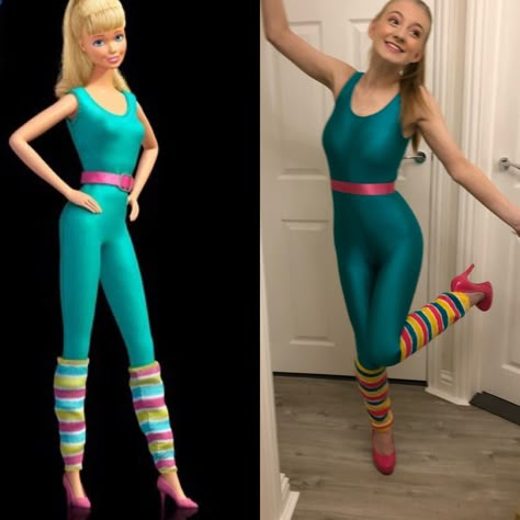 Toy Story Barbie Costume Pixar Costume Ideas, Barbie Costume Toy Story, Barbie Toy Story Costume, Toy Story Costume Adult, Disney Adult Costume, Barbie From Toy Story, Toy Story Barbie Costume, Toy Story Outfit Ideas, Toy Story Fancy Dress