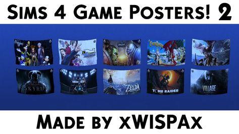 Mod The Sims - 20 Video Game Posters 2 Minecraft Marvel, Around The Sims 4, Sims 2 Cc, Cc Video, Game Posters, Sims 4 Anime, Tom Clancy's Rainbow Six, Class Theme, Video Game Posters