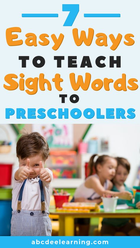 Ways To Teach Sight Words, Preschool Sight Words Activities, Kids Sight Words, Pre K Sight Words, Teach Sight Words, Second Grade Sight Words, Pre Primer Sight Words, Preschool Sight Words, Sight Word Fun