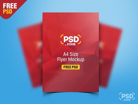 A4 Size Flyer Mockup PSD Change Artwork, Flyer Mockup Free, Flyer Mockup Psd, Background Change, Postcard Mockup, Free Psd Flyer Templates, Free Psd Flyer, Flyer Mockup, Posters Design