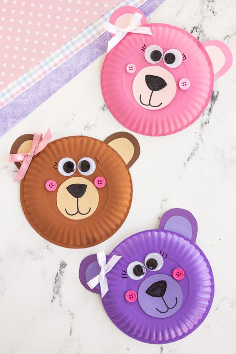 Bear Paper Plate Craft, Made To Be A Momma, Diy Pasta, Teddy Bear Crafts, Under The Sea Crafts, Bear Craft, Princess Crafts, Sabbath School, Christmas Paper Plates