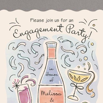 Emma | EmmalineBride.com on Instagram: "Bling bling, time to plan! 💍 Cute engagement party invites by Paper Sun Studio for @minted // Tap link in bio to read all about it  #weddingplanning #engagementparty #engagementpartyideas" Engagement Party Invites, Summer Engagement Party, Celebration Champagne, Paper Sun, Mediterranean Summer, Yard Party, Party Confetti, Card Format, Studio Flat