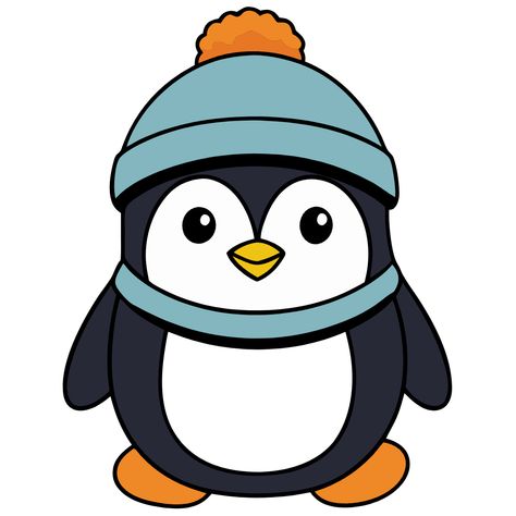 Winter Clipart - Cute Penguin Winter Clip Art, Penguin Clipart, Penguin Images, Birds Clipart, Penguin Illustration, Bird Clipart, Winter Clipart, Office Decorations, Clipart Free