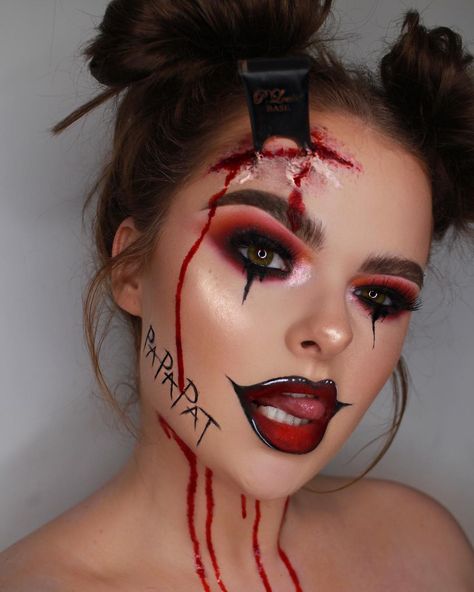 Day 2 Jigsaw Halloween, Aesthetic Artsy, Plouise Makeup Academy, Cool Halloween Makeup, Halloween Vampire, Halloween Makeup Easy, Sfx Makeup, Christmas Makeup, Ghost Faces