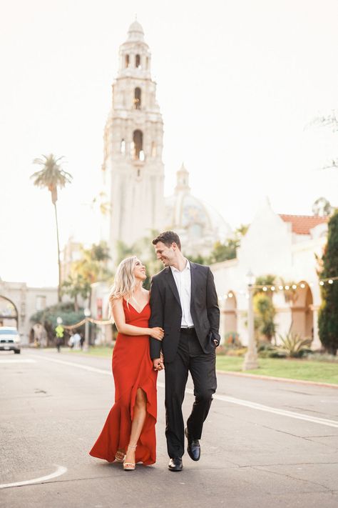 Balboa Park Engagement Photos, Balboa Park Photoshoot, Vintage Inspired Engagement Photos, San Diego Balboa Park, Natural Vegetation, Elopement Photoshoot, Balboa Park San Diego, Visit San Diego, Couple Engagement Pictures